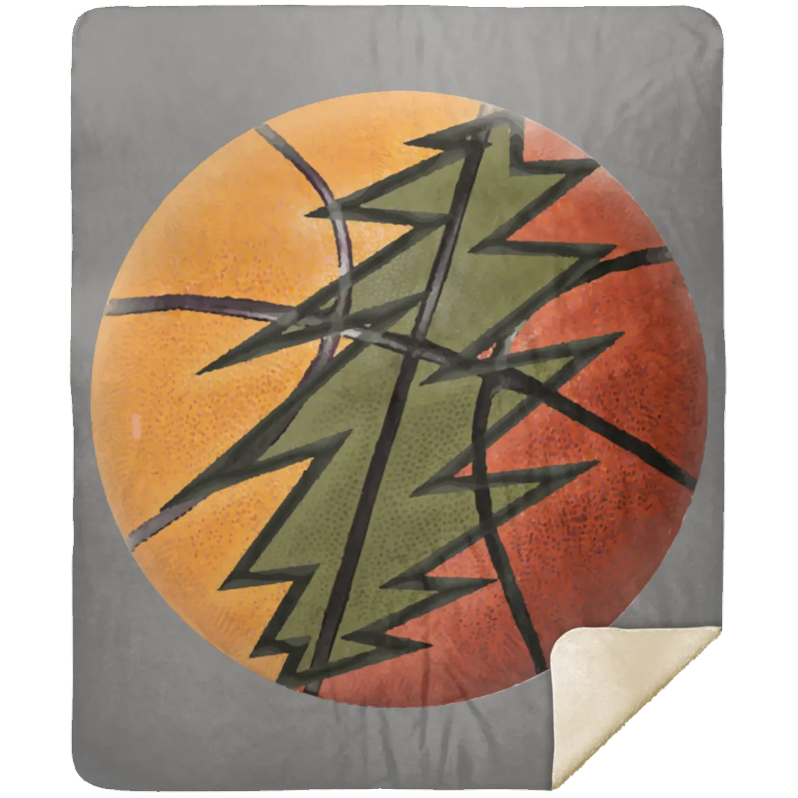 Basketball Bolt - Premium Mink Sherpa Blanket 50x60