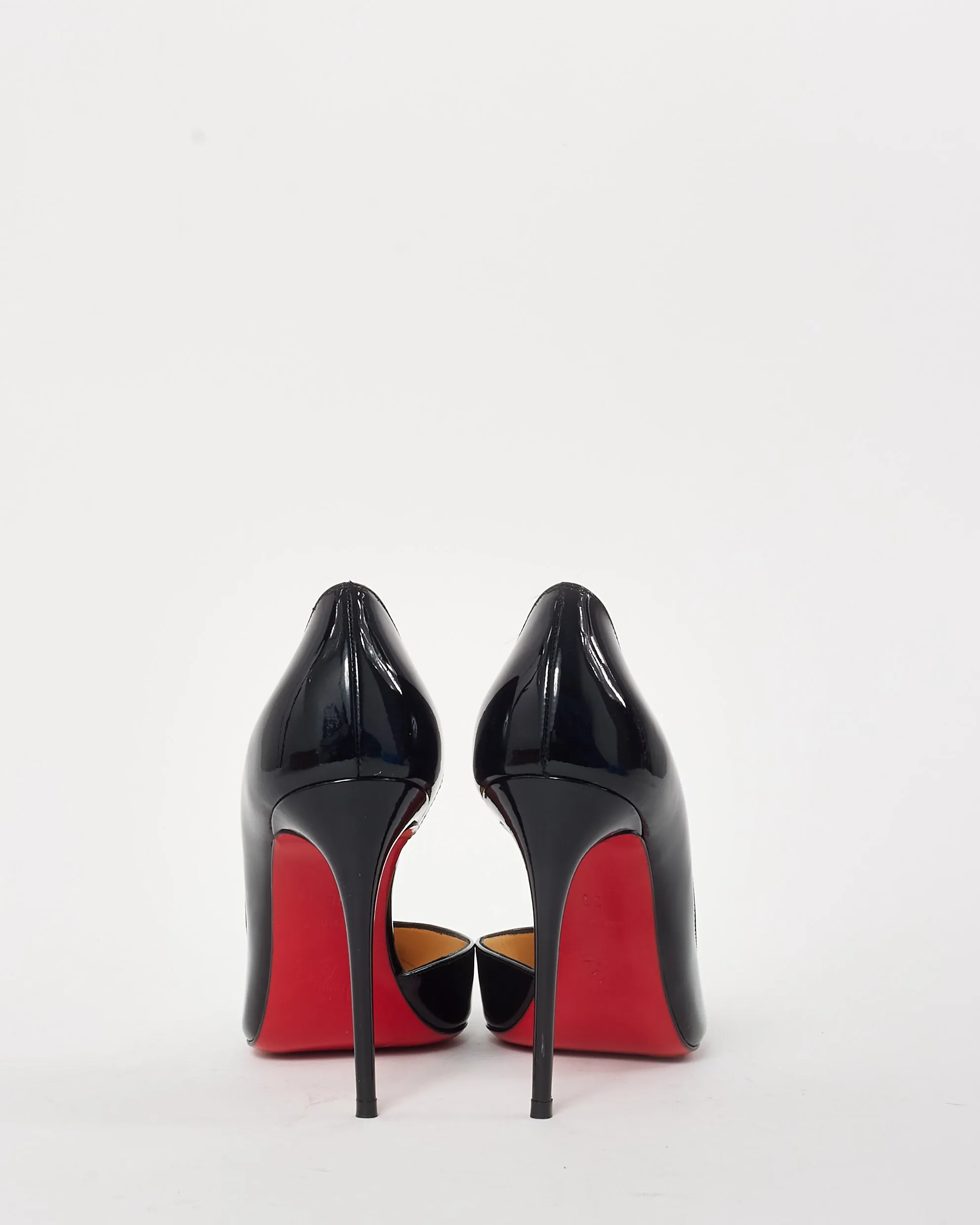 Christian Louboutin Black Patent Leather Iriza 100mm Pumps - 36